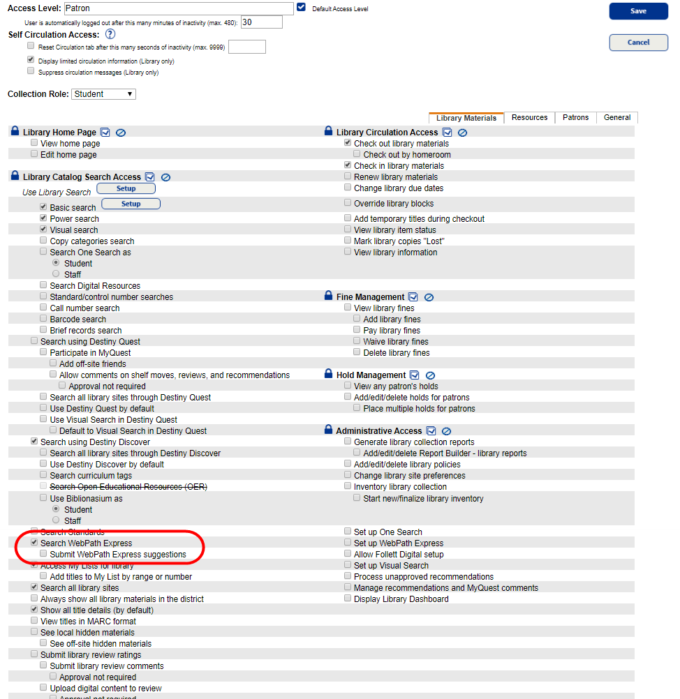 WebPath Express permissions.